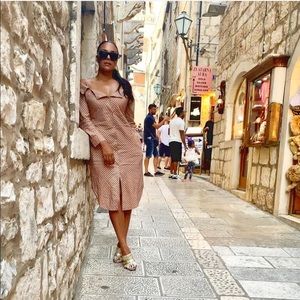 Maje open shoulder dress